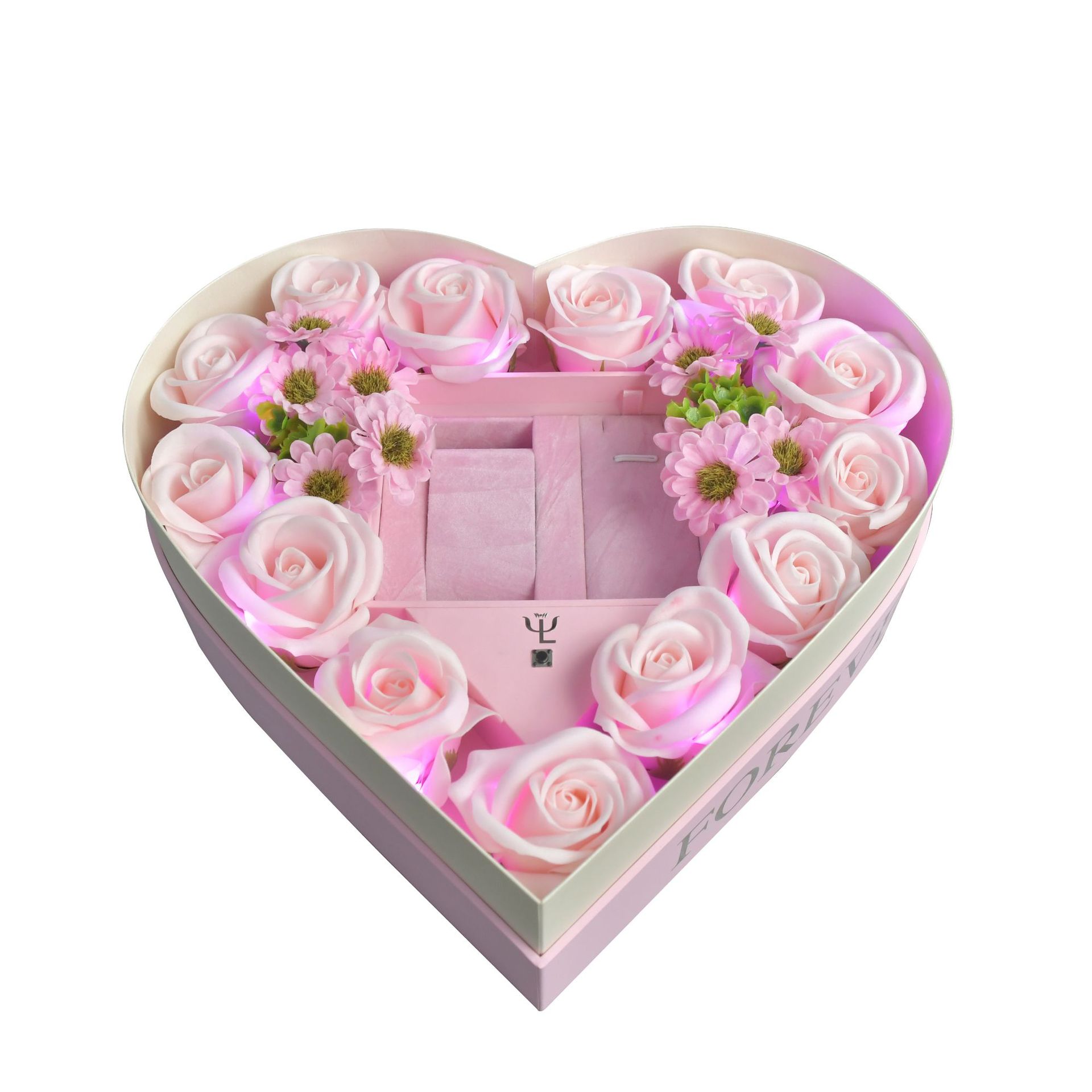 厂家定制玫瑰花盒 首饰盒手表盒定做生日礼物包装盒 情人节礼品盒