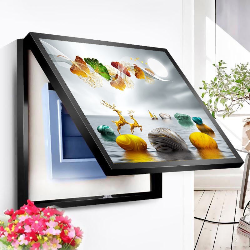 43成交8件3批发电表箱贴纸装饰画电闸箱遮挡配电箱家用电表盒遮丑免