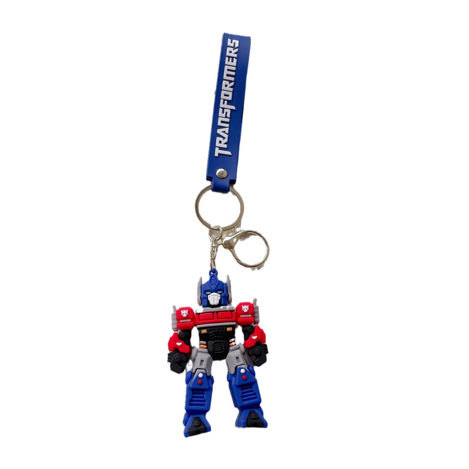 Creative Transformer Keychain Cartoon Optimus Prime Bumblebee Three-Dimensional Doll Car Backpack Pendant Wholesale