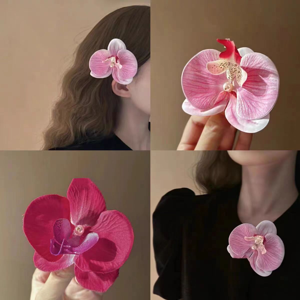 Yi Mengling Same Style Butterfly Orchid Hairpin Headdress Super Fairy Orchid Bangs Side Clip Broken Fir Hair Claw Headdress Female