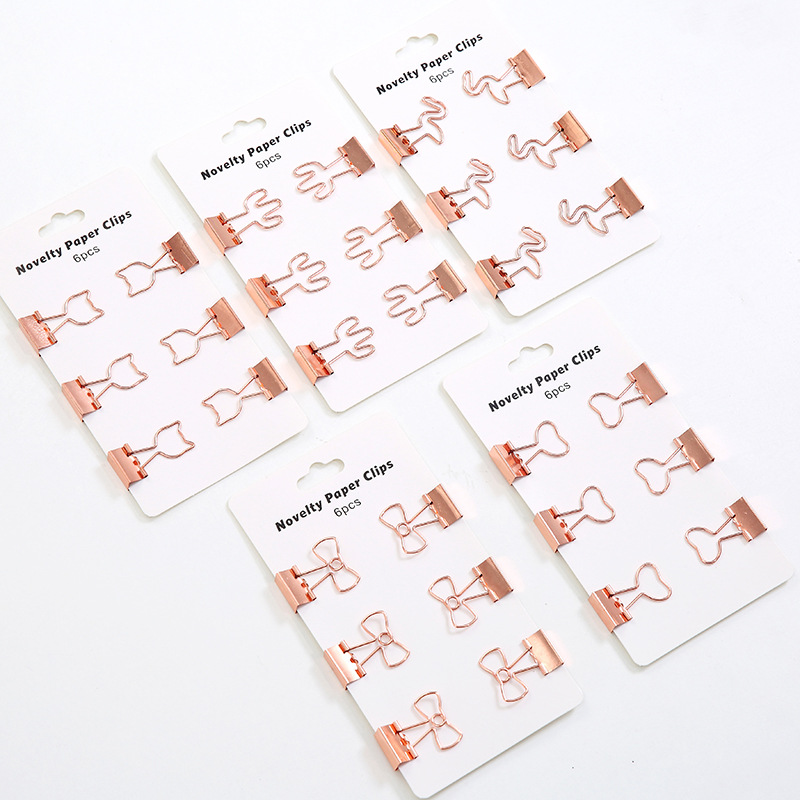 创意金属小夹子电镀炫办公夹子照片夹 创意跨境文件夹学生彩色夹