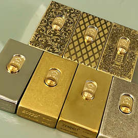 佐罗ZORRO打火机  升降纯铜雕刻煤油火机推拉点火 Z739火柴盒