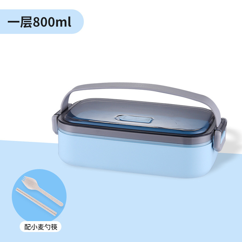 304 Stainless Steel Liner Lunch Box Multi-Layer Large Capacity Double-Layer Lunch Box Student Work Lunch to-Go Box Cross-Border