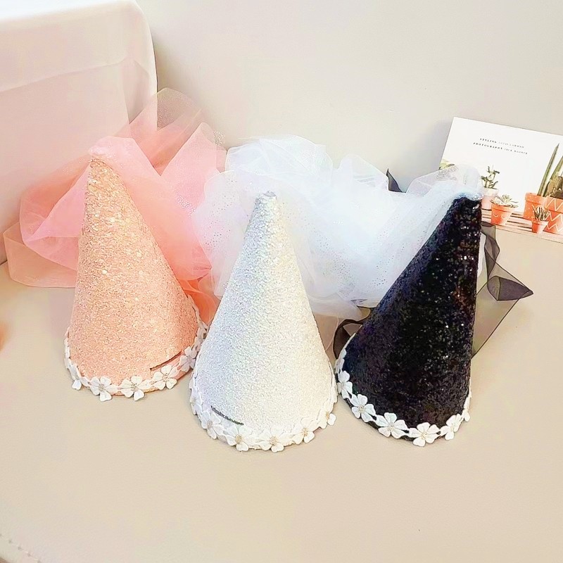 Voile Crown Hair Clasp Birthday Party Wedding Dress Shaped Hair Band Princess Style Hair Accessories