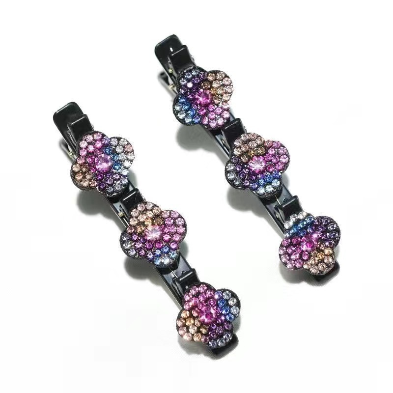 New Braided Barrettes Barrettes Barrettes Hairpin Double Layer Cropped Hair Clip Forehead Hair Clip Factory Wholesale