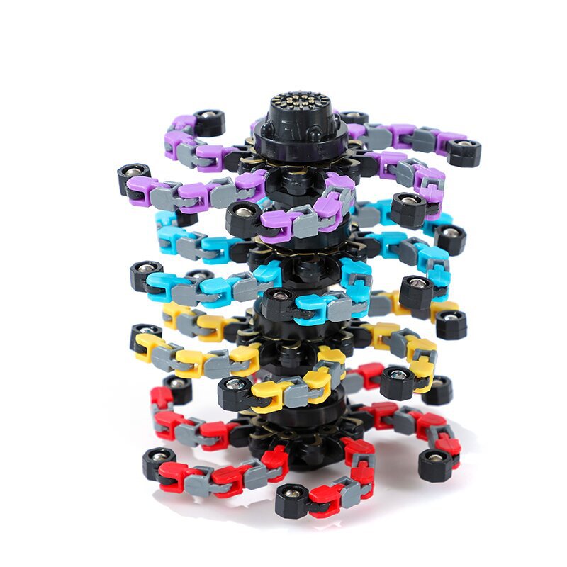 Deformable Fingertip Mechanical Magnetic Gyro Toy Rotating Boy Black Technology Finger Decompression Artifact