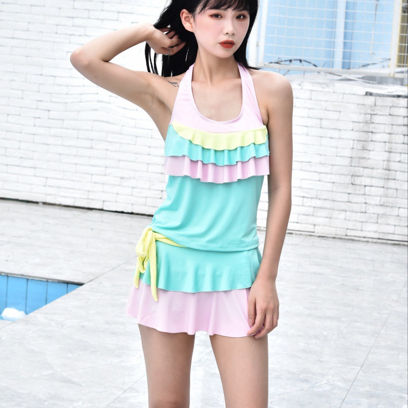 比基尼小胸聚拢遮肚显瘦泳装泳衣2022新款欧美性感比基尼分体三点式泡