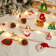 圣诞节松果灯饰彩灯串led场景布置小挂件挂饰摆件装扮装饰灯