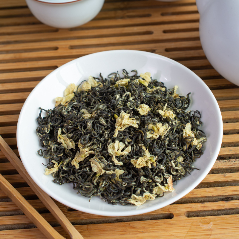 四川花毛峰川派成都特级雅安名山飘雪茉莉花茶浓香型2021新茶散装