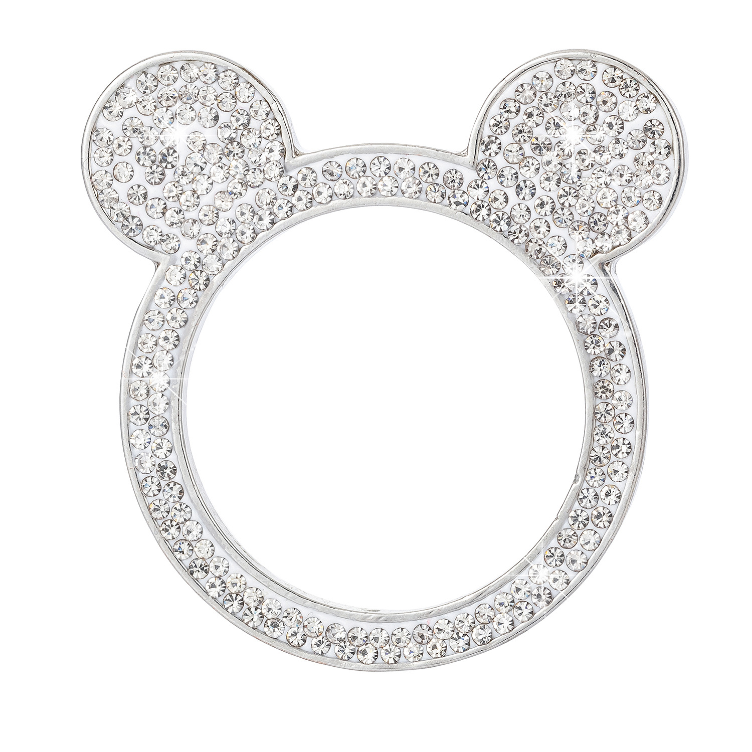 新款镶钻小熊一键启动圈贴可爱老鼠汽车通用装饰圈汽车点火按钮盖