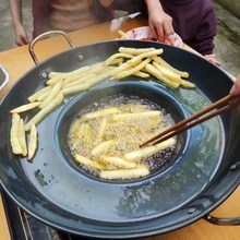 烙锅专用锅炸土豆专用锅摆摊罗锅的锅家用锅边洋芋的锅不粘锅平底