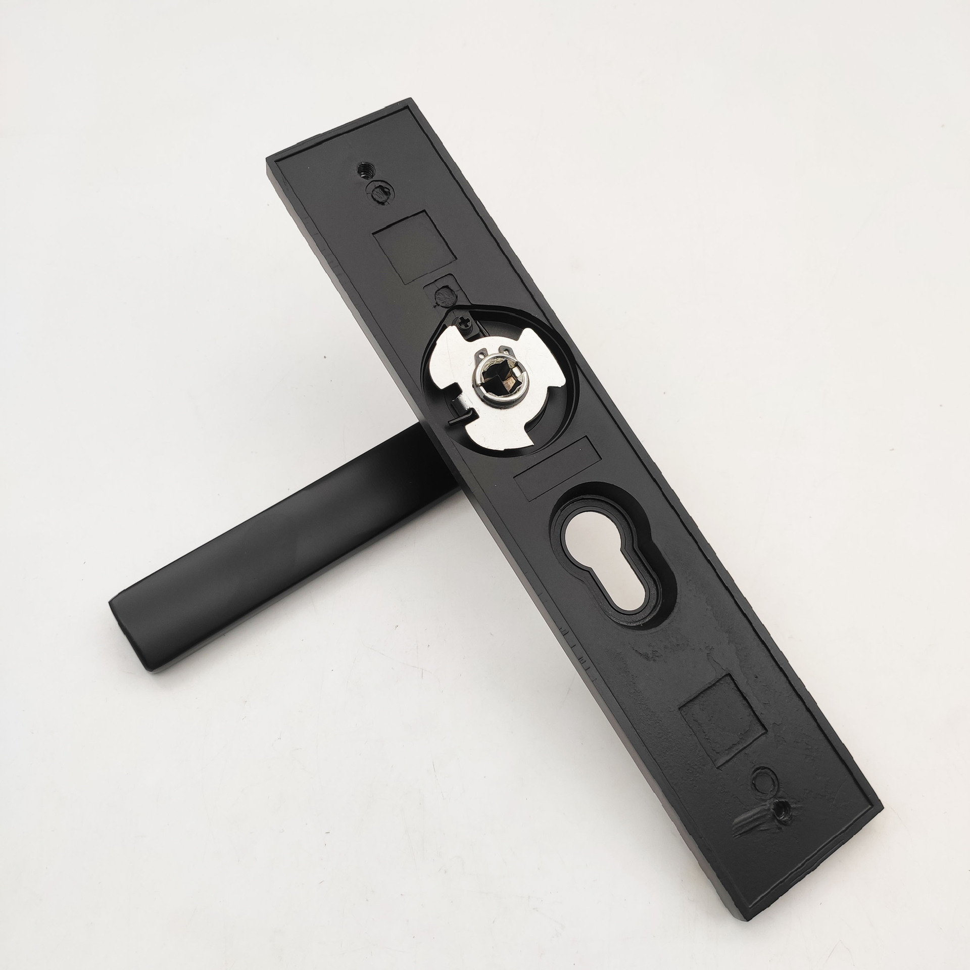 黑色执手锁 简约木门锁具 卧室门压把锁 铝合金压把执手锁