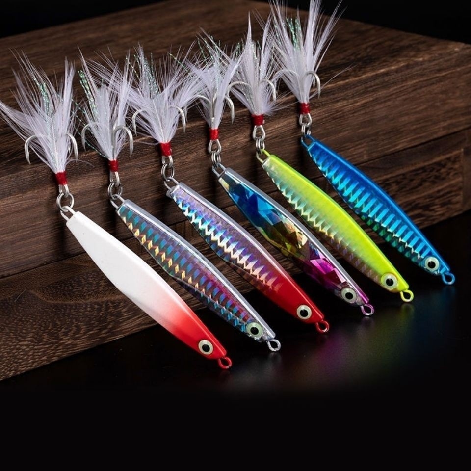 白条串钩路亚铁板铁板艾玛远投铁板翘嘴鲈鱼鳜鱼路亚饵亮片铁板