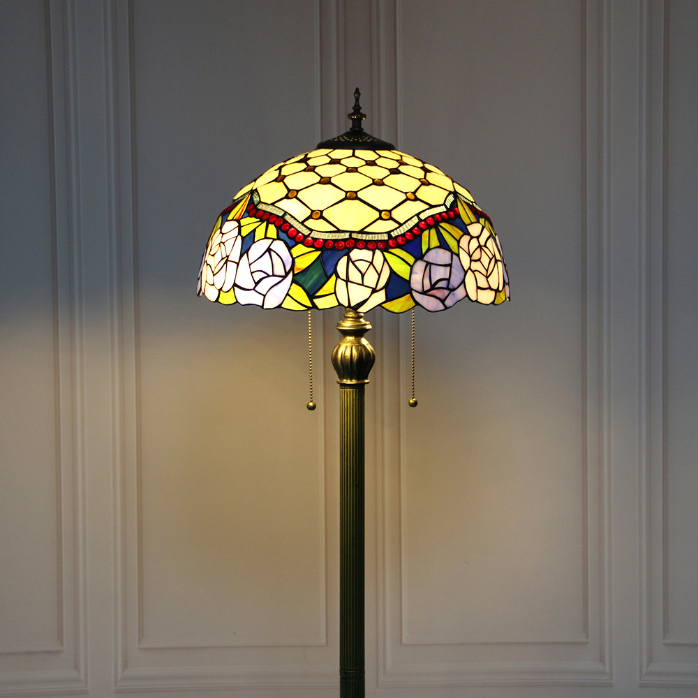 蒂芙尼18寸落地灯欧式复古酒店客房落地灯东南亚北欧蜻蜓落地灯具