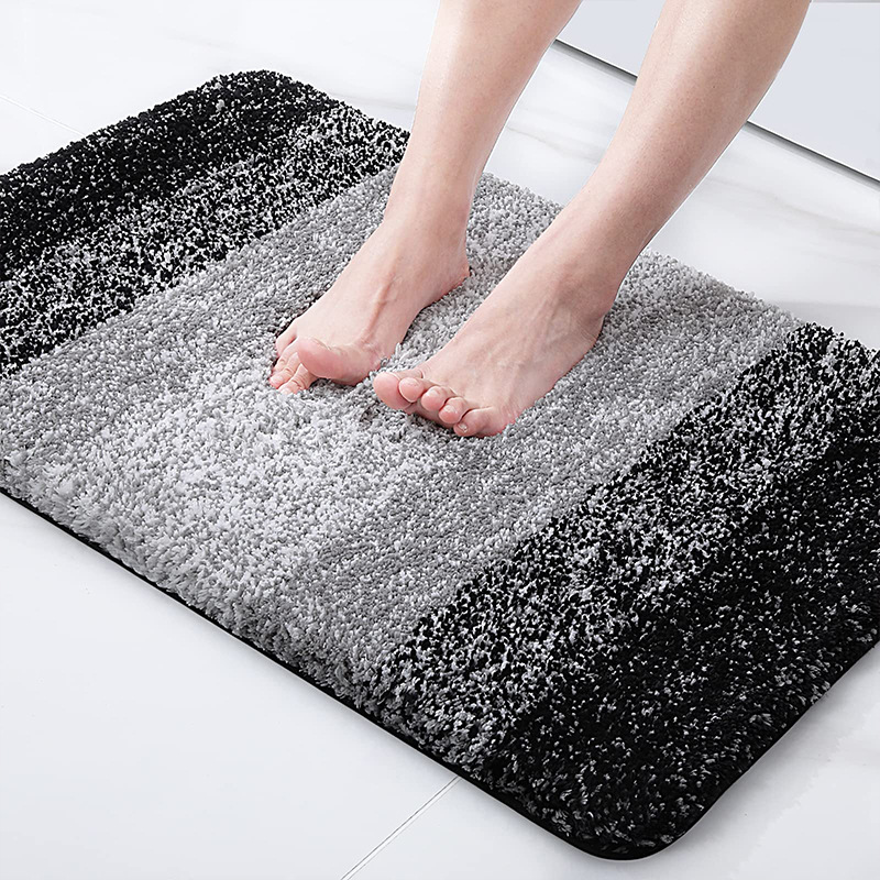 Cross-Border Hot Thick Microfiber Bedroom Carpet Bathroom Door Absorbent Floor Mat Bathroom Step Mat Non-Slip Mat