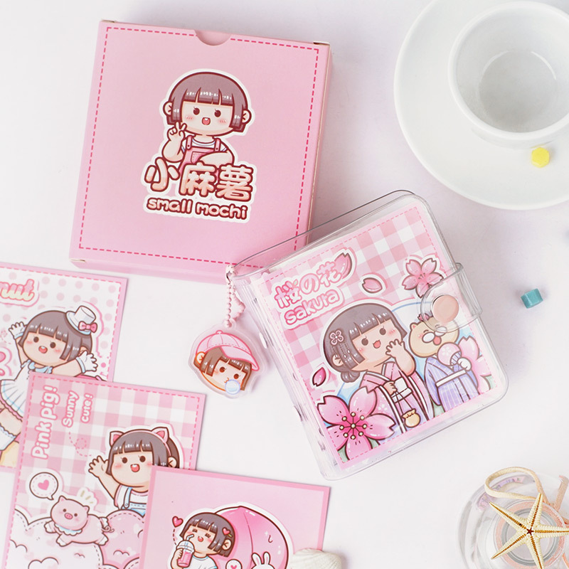 小麻薯手账本套装创意网红笔记本子韩国ins风少女心日记本小仙女