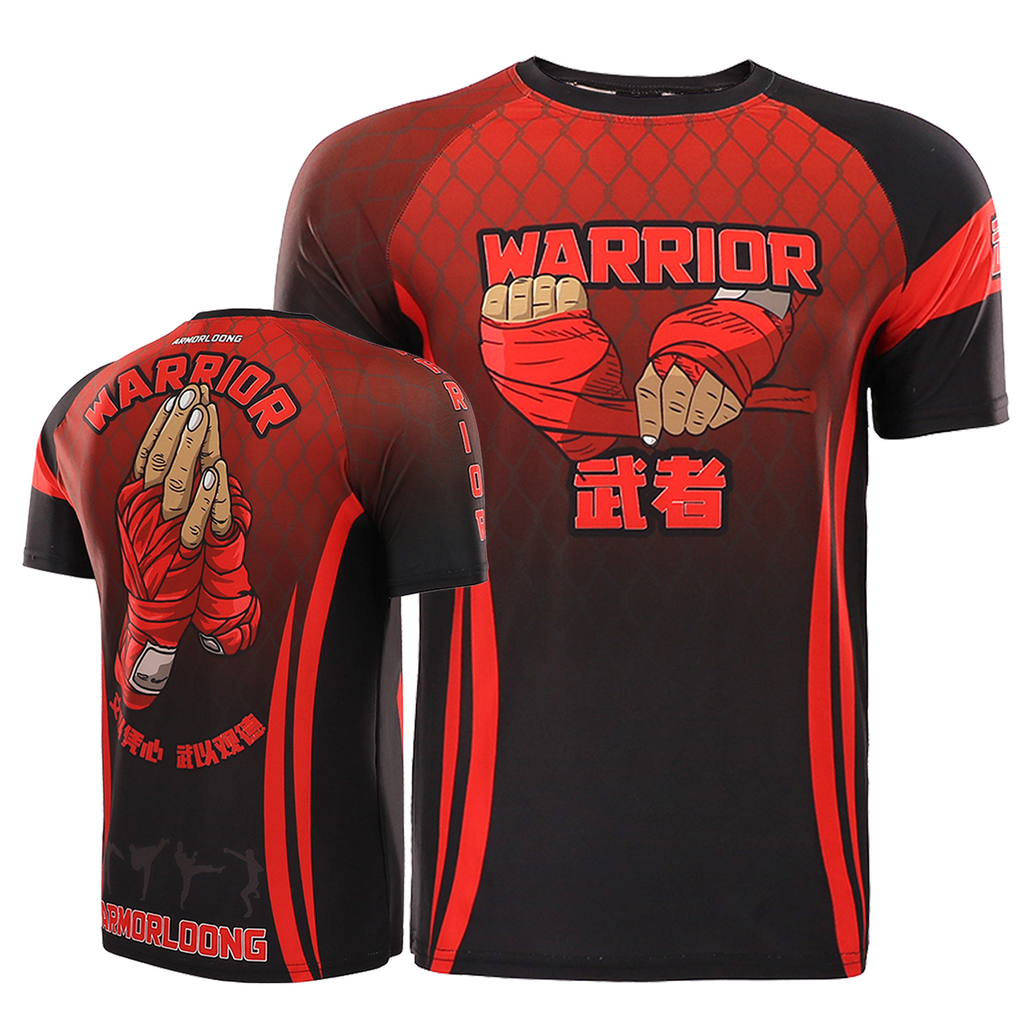 mma散打搏击武术泰拳击服短袖t恤男ufc格斗儿童男女表演散打训练