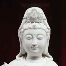 陶瓷14吋西方三圣佛像供奉家用大势至观音菩萨阿弥陀佛摆件