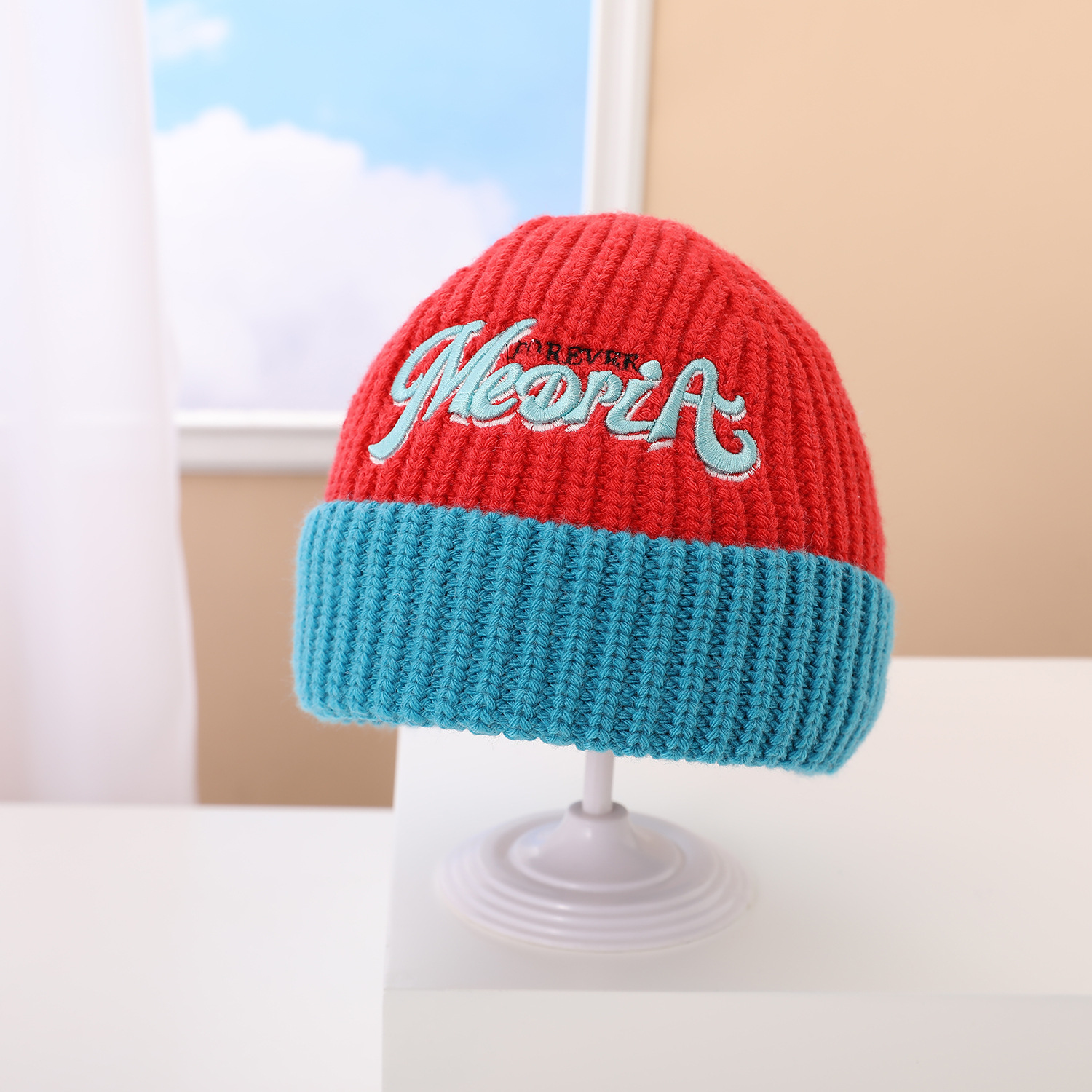 Autumn and Winter Children Woolen Cap Knitted Hat Baby Cute Warm Thickened Ears Protection Hat Men and Women Children's Beanie Cap Fashion