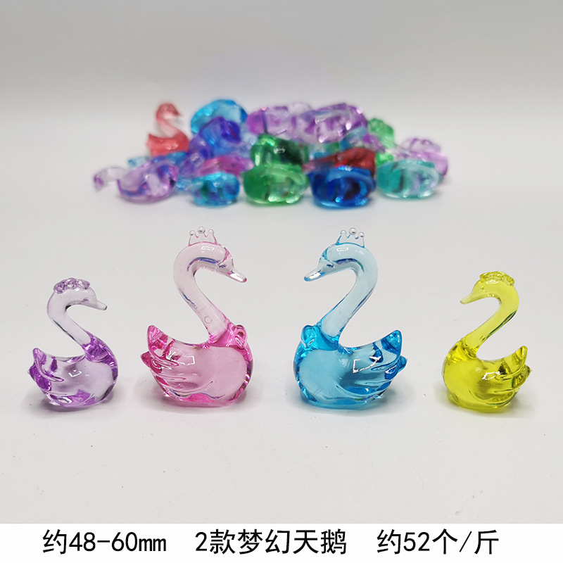 Cartoon Unicorn Acrylic Crystal Transparent Pendant Playground Children's Crane Machines Toy Animal Blind Box Ornament