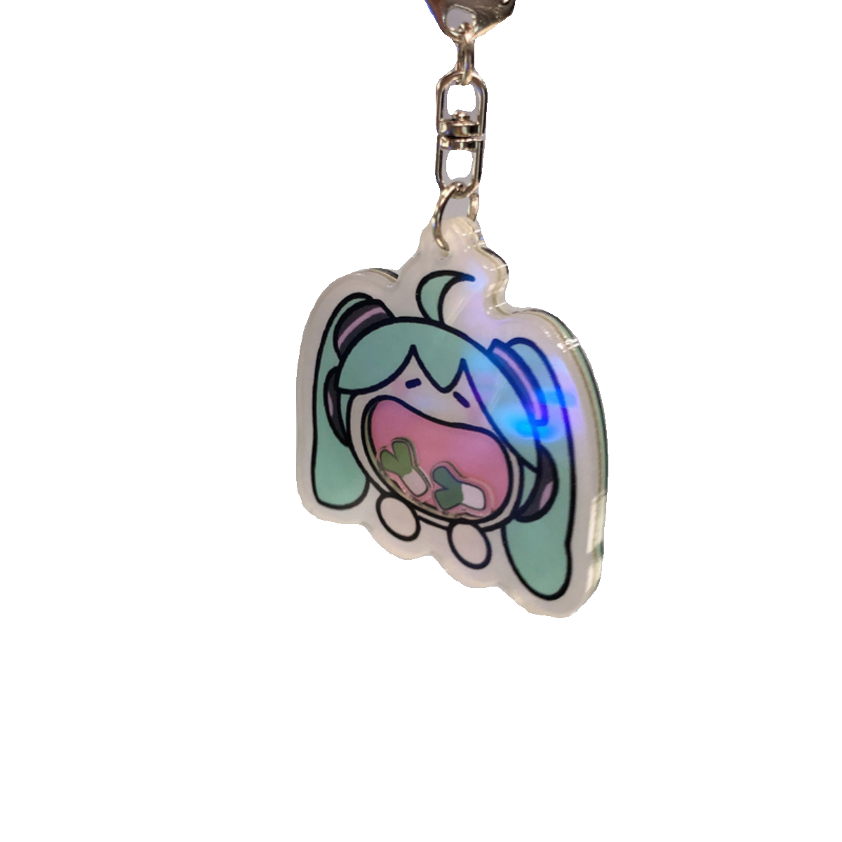 初音未来摇摇乐挂件钥匙扣吃大葱 亚克力 个性可爱卡通