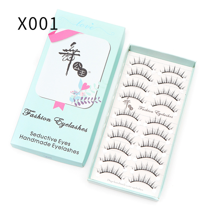 Little Devil Eyelashes Dingsen Factory False Eyelashes Cross-Border 10 Pairs Internet Celebrity Thick Comic Eyelashes