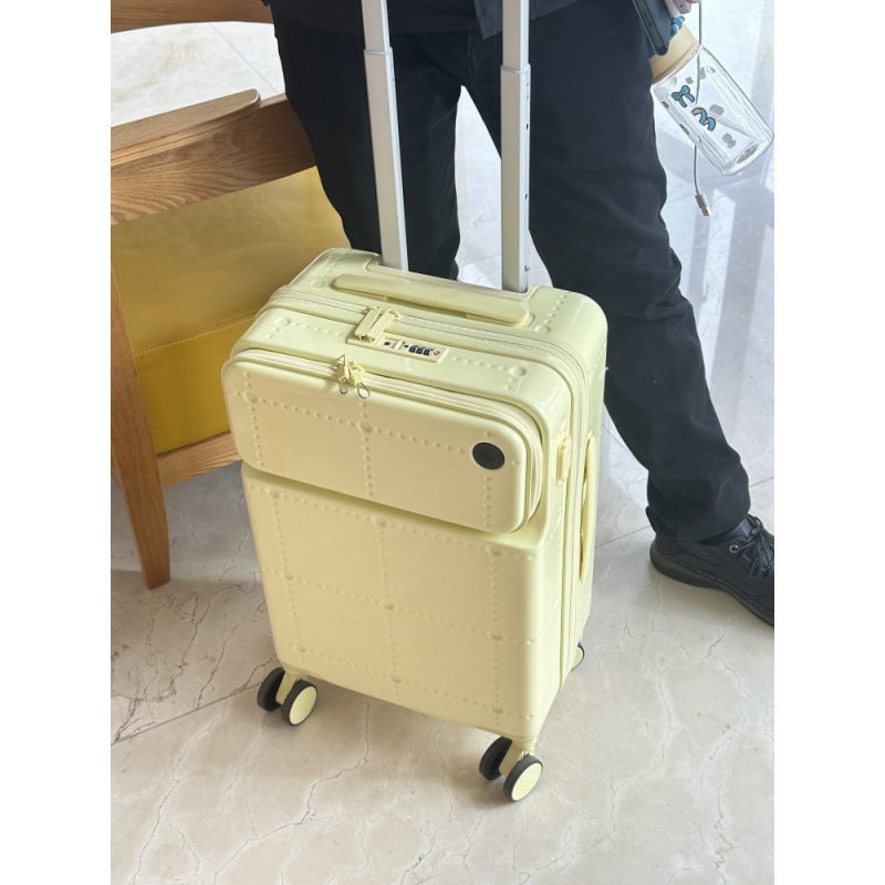 高颜值旅行箱前置开口多功能行李箱女20寸登机箱24寸拉链密码箱男