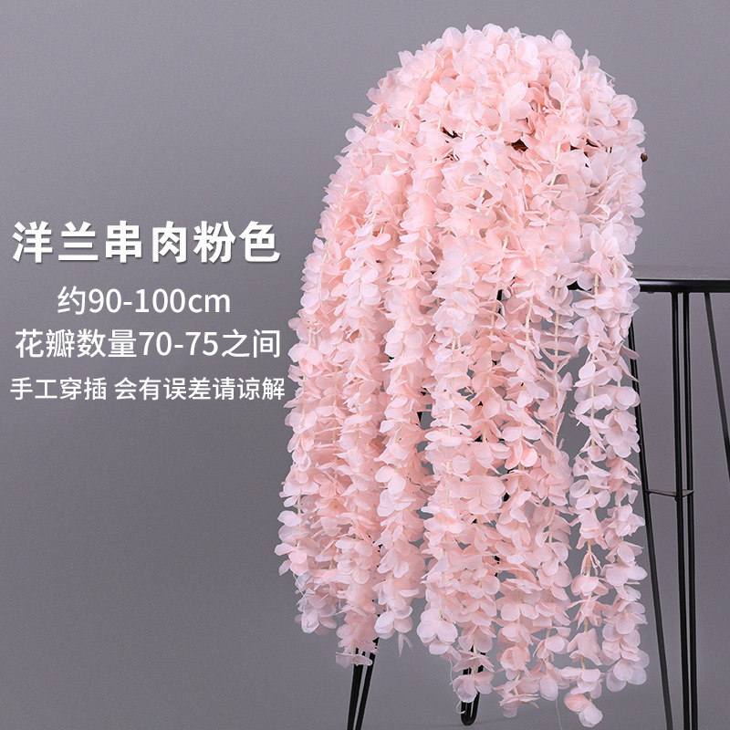 Artificial Orchid String Wedding Decoration Hydrangea Wedding Ceiling Decorative Flowers Fake Flower Encryption Wisteria Silk Flower Artificial Flower