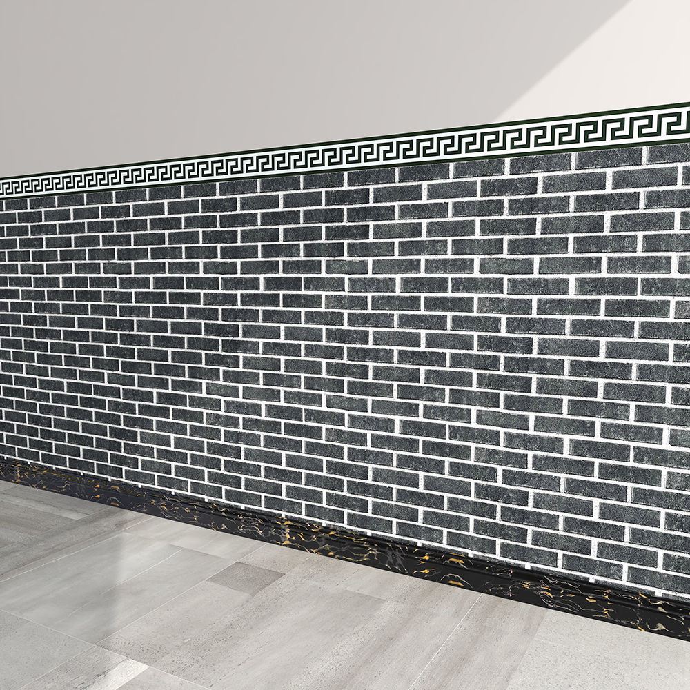 墙裙贴墙围自粘餐厅防潮防水可擦洗饭店墙纸自贴仿砖墙壁贴纸