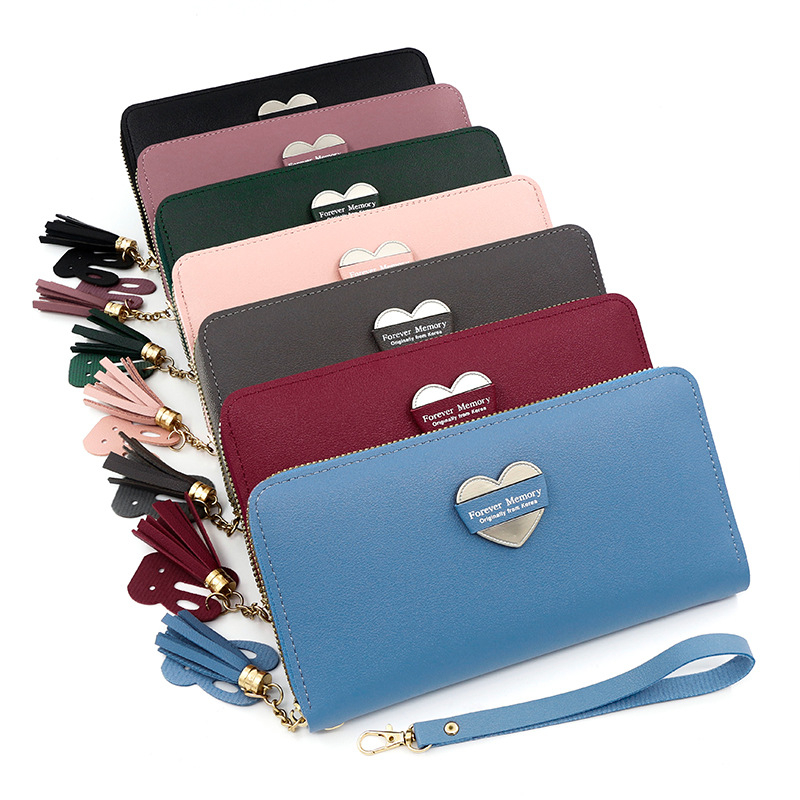 Women's Wallet Long Large Capacity Zipper Clutch Korean Style Student Trendy Ladies' Bag Mobile Coin Purse Card Holder