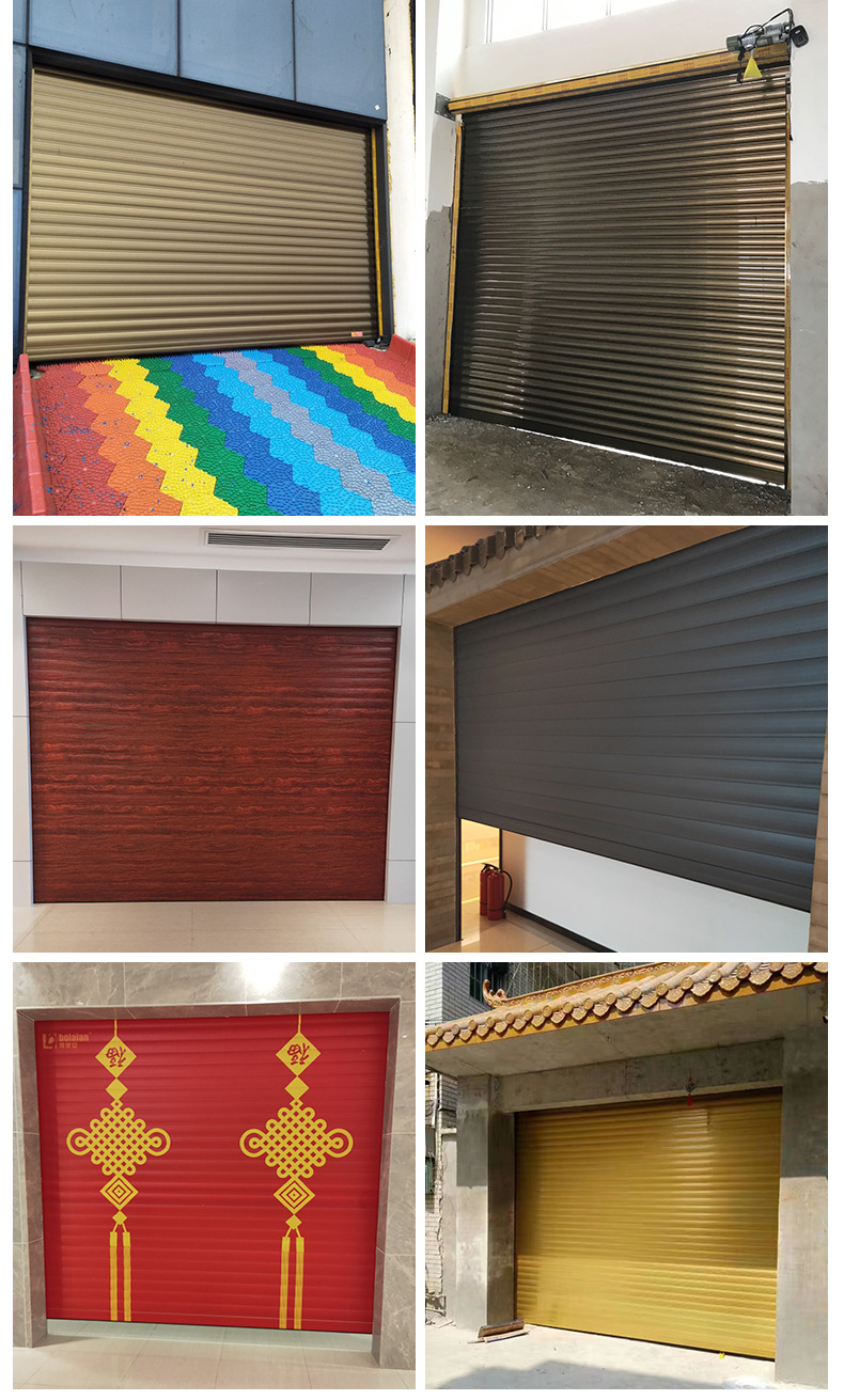 定制加工双层铝合金电动卷闸门 车库门自动卷帘门 别墅车库遥控门