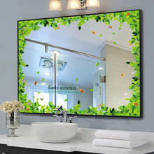 创意镜子镜面装饰墙贴画浴室卫生间玻璃贴纸自粘防水墙贴画小清新