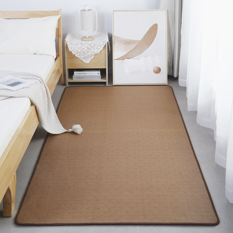 跨境日式编藤凉席地毯地垫批发夏季天地垫床边榻榻米垫可一件代发
