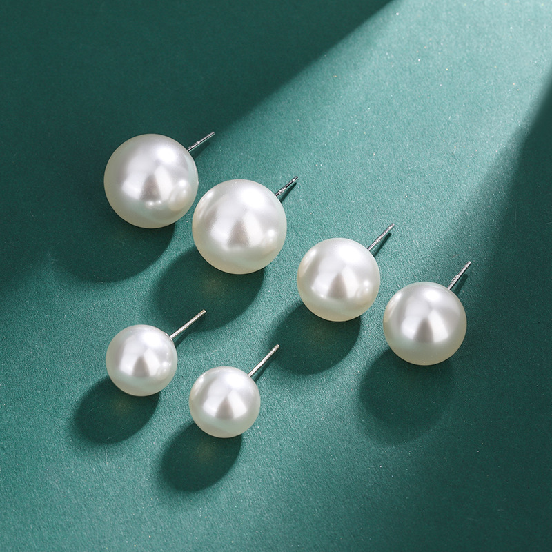 Pearl Earrings S925 Silver Natural Freshwater Pearl Ear Studs Female Elegant Pearl Earrings 2023 New Style Pearl Earrings