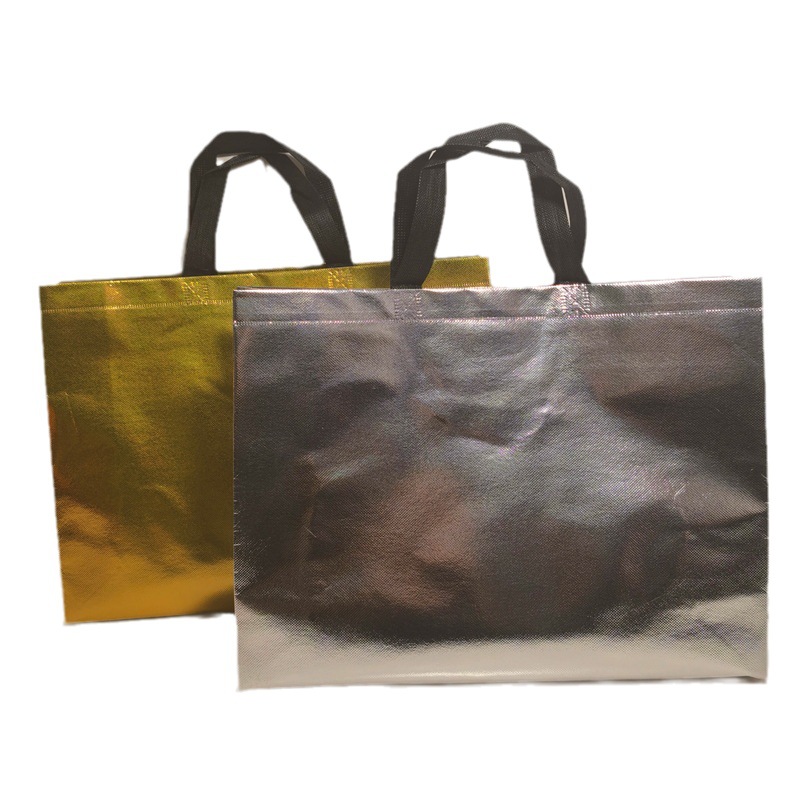 Coated Coated Non-Woven Fabric Bag Color Printing Environmental Protection Take-out Advertising Three-Dimensional Handbag Custom Logo
