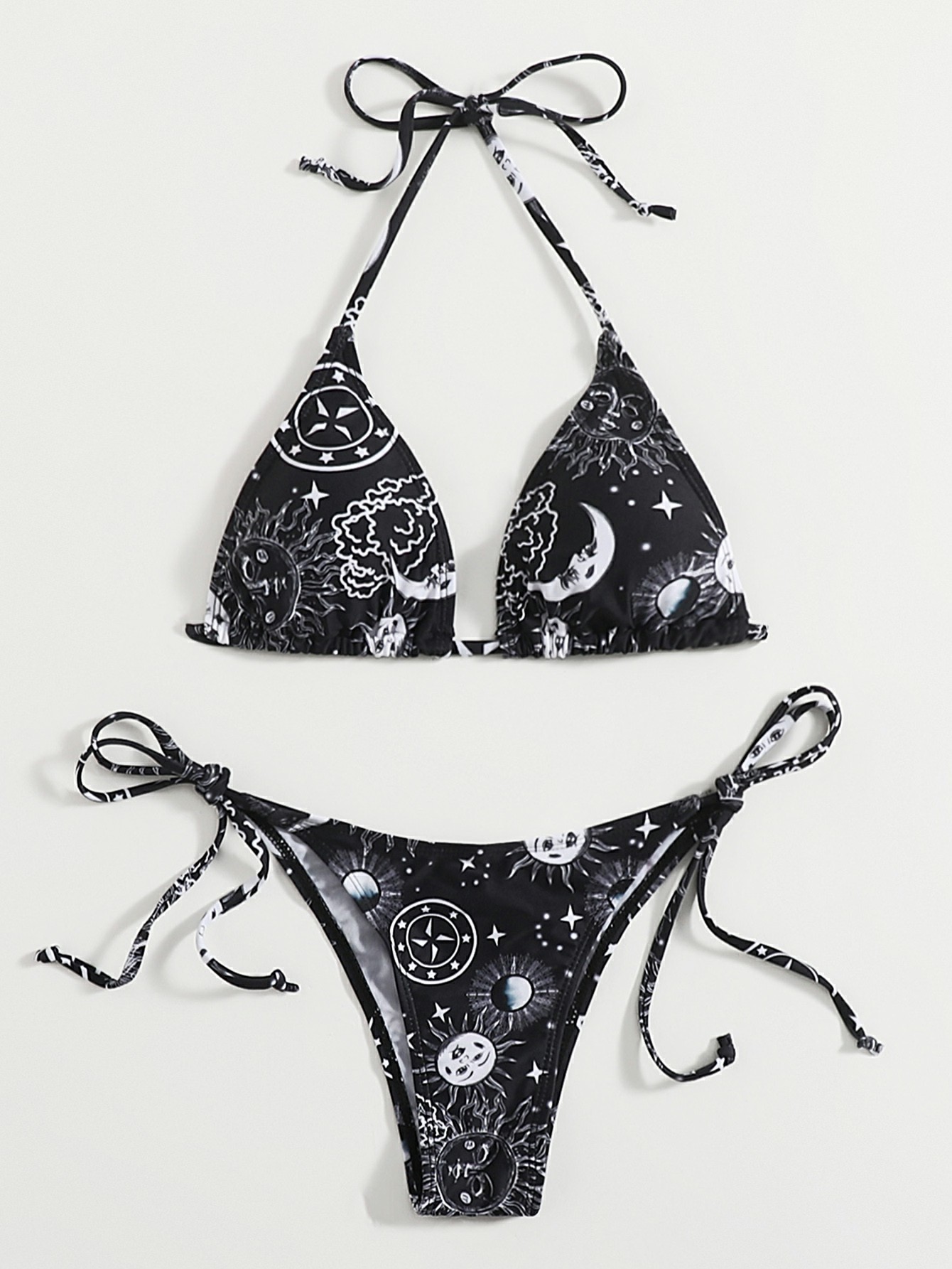 聚拢比基尼分体式泳衣