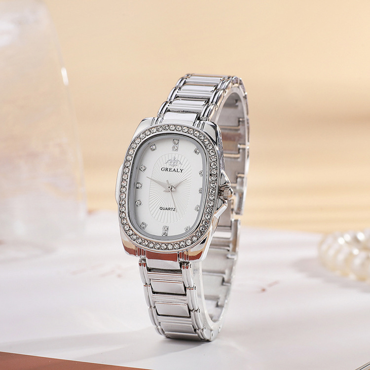 Fashion Diamond Women's Watch Steel Band Trend Quartz Watch European and American Style All-Match Business Watch Factory Direct Sales