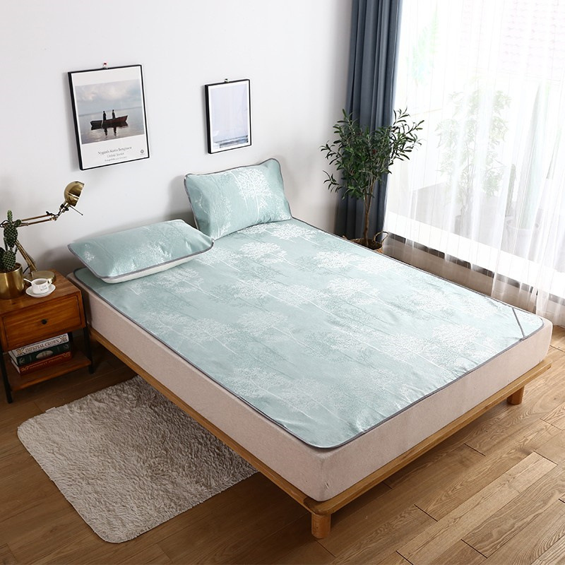 金丝莉jx1103清爽艾草冰丝凉席夏日双人款礼盒装可定制logo