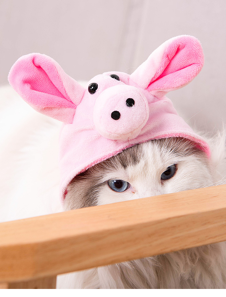 可爱宠物猫咪头套卡通狗狗头饰猫帽子变装拍照卖萌搞怪道具帽子