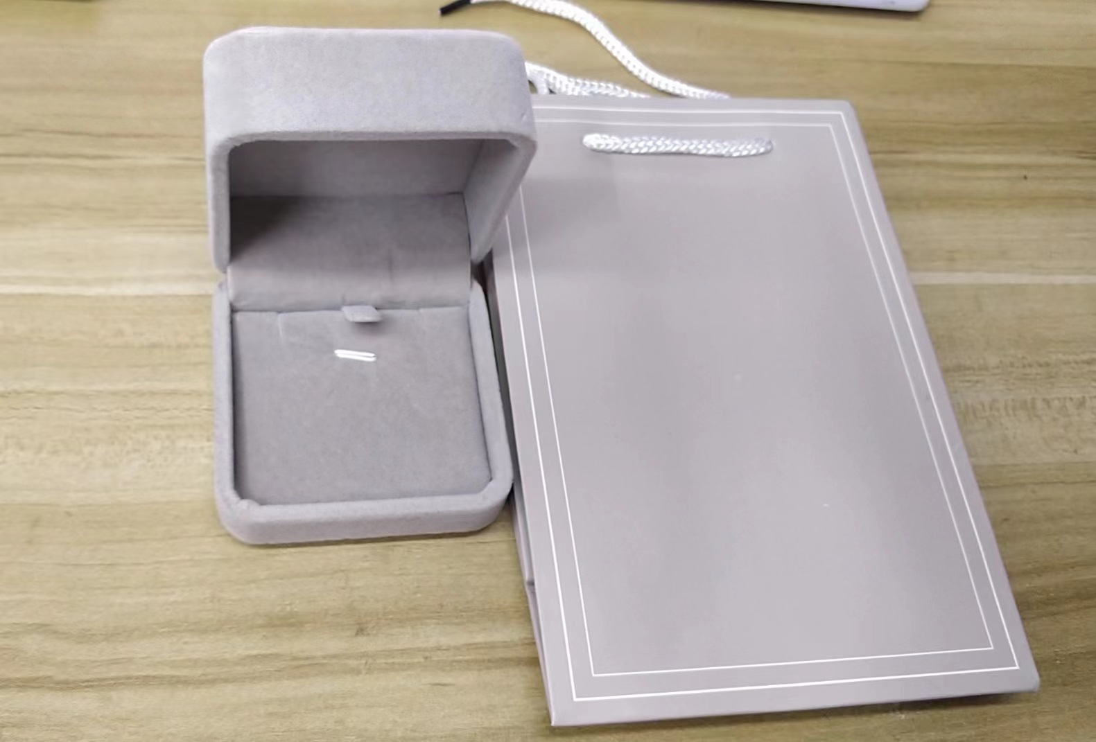 首饰全套包装盒子手提袋绒布袋擦银布项链盒证书配套-阿里巴巴