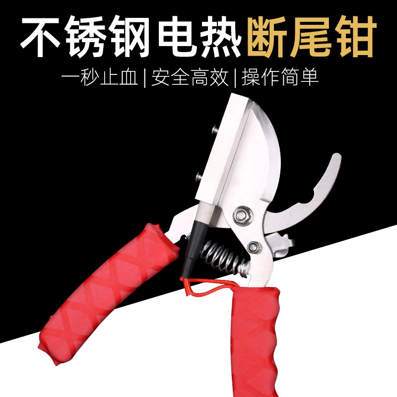 兽用电加热断尾钳仔猪去尾钳小猪剪牙钳羊羔断尾器剪齿断牙钳猪场