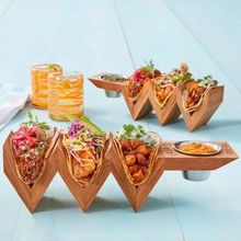 ♡寿司木架 taco卷海胆手握架摆盘创意餐具法式西餐碟料盘日寿