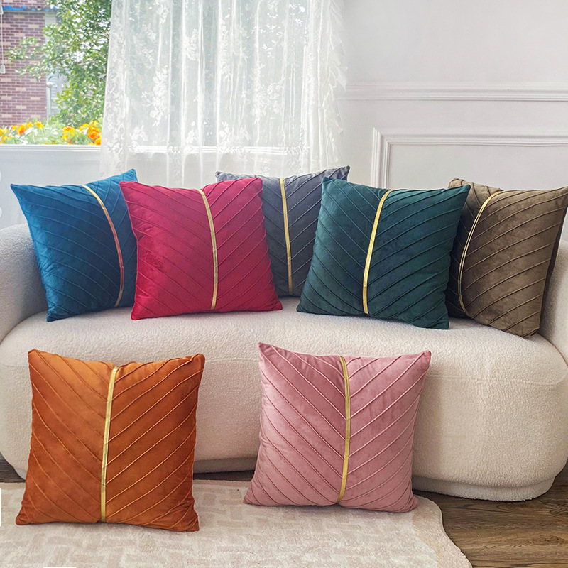 Cross-Border Amazon Home flannel Pillow Cover Simple Solid Color Sofa Pillow Cover Office Cushion Cover Wholesale