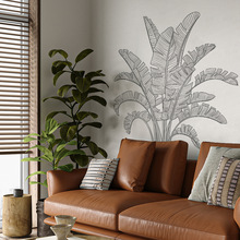 MS6391简约芭蕉树墙贴东南亚热带雨林植物卧室沙发背景墙装饰贴