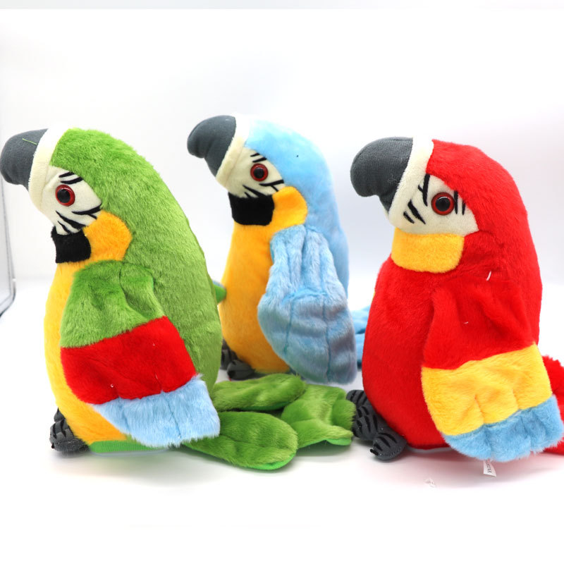 Recording Tongue-Learning Parrot Talking Parrot Fan Wings Recording Doll Electric Plush Toy Children Gift