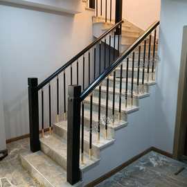 5成交6笔金华市实木楼梯扶手现代旋转护栏室内铁艺栏杆立柱别墅实木