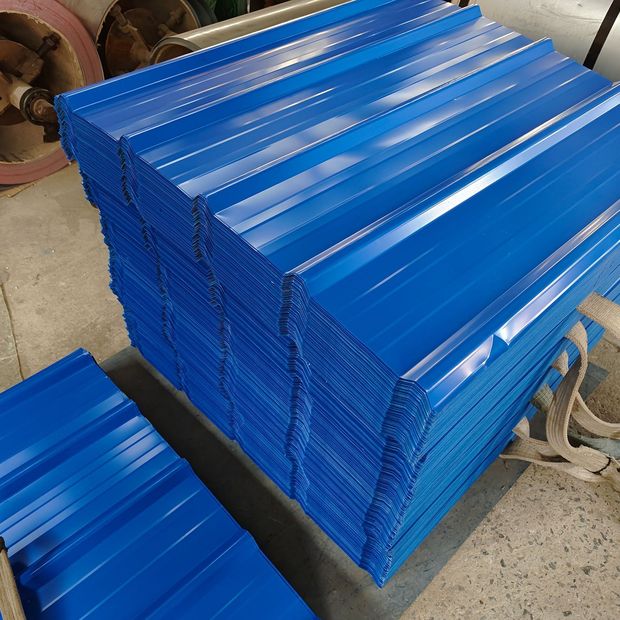 厂家定制车间隔墙板屋顶彩钢瓦 900型蓝色铁皮瓦围挡彩钢板
