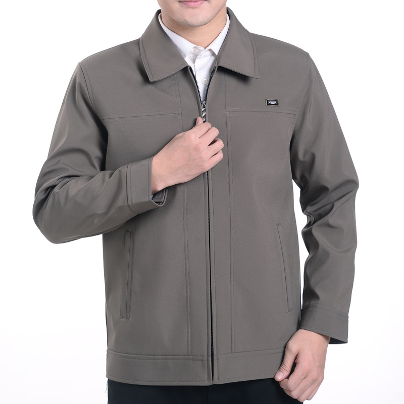 Dad Spring and Autumn Coat Men's Middle-Aged People's Jacket Men's Casual Men's Jacket for Middle-Aged and Elderly People Autumn outside