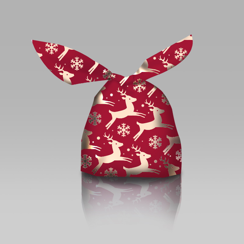 New Original Christmas Rabbit Bag Snowflake Crisp Nougat Packing Bag Cookies Rabbit Ear Bag Baking