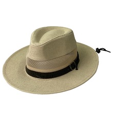 欧美男女草编帽子跨境夏天防草帽子户外旅游沙滩礼帽夏季遮阳帽
